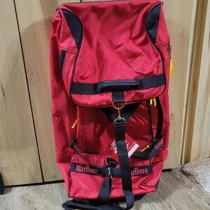 Marlboro vintage large rolling luggage duffel bag